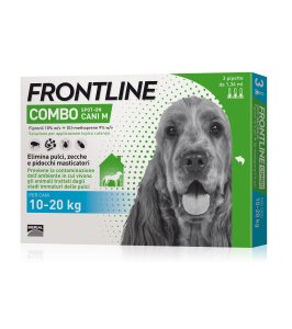 FRONTLINE COMBO SPOT-ON CANI M*soluz 3 pipette 1,34 ml 134 mg + 120,6 mg cani da 10 a 20 Kg
