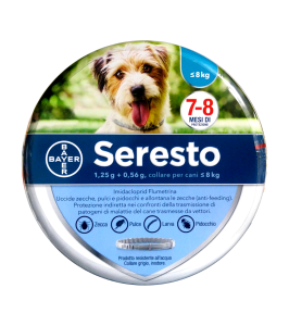 SERESTO*collare antiparassitario 12,5 g (38 cm) per cani (peso fino a 8 Kg)