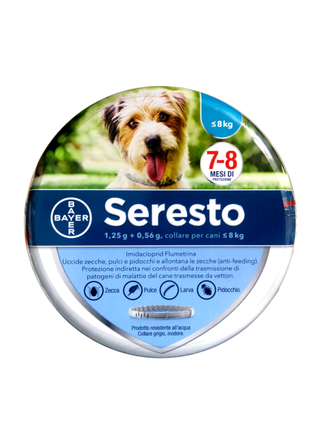 SERESTO*collare antiparassitario 12,5 g (38 cm) per cani (peso fino a 8 Kg)