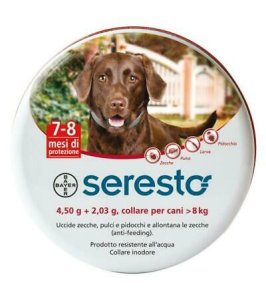 SERESTO*collare antiparassitario 45 g (70 cm) per cani (pesosuperiore a 8 Kg)