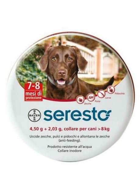SERESTO*collare antiparassitario 45 g (70 cm) per cani (pesosuperiore a 8 Kg)