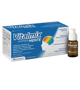 VITALMIX MENTE PER MEMORIA CONCENTRAZIONE ADULTI STUDENTI ANZIANI 12 FLACONI