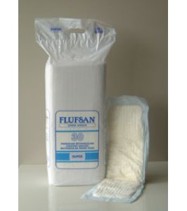 FLUFSAN PANNOLONE RETTANGOLARE PER INCONTINENZA MODERATA SUPER SENZA BARRIERA 30 PEZZI