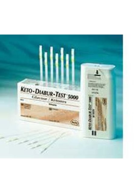 STRISCE MISURAZIONE GLICOSURIA E CHETONURIA KETODIABURTEST 5000 50 PEZZI