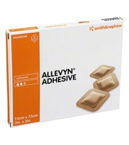 ALLEVYN ADHES  7,5X7,5CM 3PZ 348