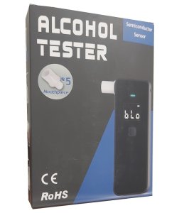 APPARECCHIO ELETTRONICO PER LA RILEVAZIONE DI ALCOOL NELL'ESPIRATO TOLLERANZA METROLOGICA 15% FUNZIONAMENTO A BATTERIA
