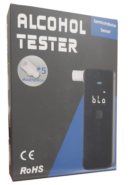 APPARECCHIO ELETTRONICO PER LA RILEVAZIONE DI ALCOOL NELL'ESPIRATO TOLLERANZA METROLOGICA 15% FUNZIONAMENTO A BATTERIA