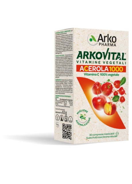 ARKOVITAL ACEROLA 30 COMPRESSE MASTICABILI