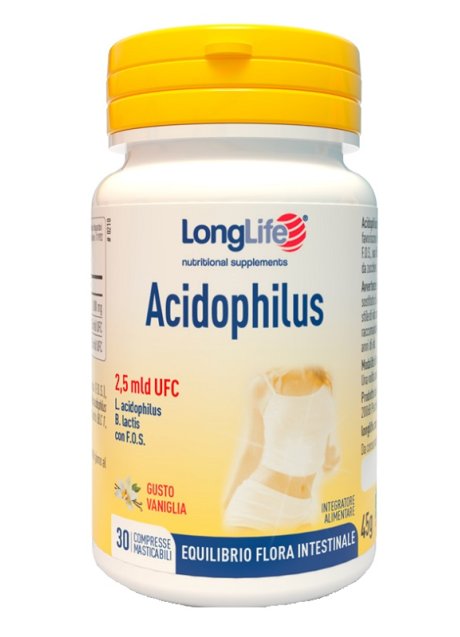 LONGLIFE ACIDOPHILUS 30 COMPRESSE MASTICABILI LONGLIFE ACIDOPHILUS 30 COMPRESSE MASTICABILI
