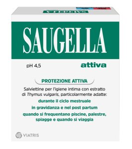 SAUGELLA ATTIVA SALVIETTINE DETERGENTI 10 BUSTINE