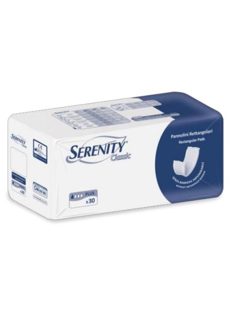 PANNOLONE PER INCONTINENZA FORMATO RETTANGOLARE SENZA BARRIERA SERENITY 30 PEZZI