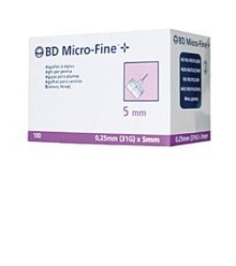 AGO PER PENNA DA INSULINA BD MICROFINE 31 GAUGE 5 MM 100 PEZZI