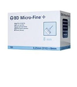 AGO PER PENNA DA INSULINA BD MICROFINE 31 GAUGE 8 MM 100 PEZZI