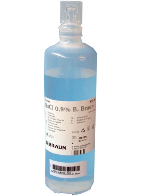 SOLUZIONE FISIOLOGICA 0,9% SODIO CLORURO 500ML NON INIETTABILE