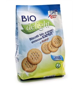 FSC BIODELIGHT BISCOTTI DI KAMUT E RISO BIO CON OLIO DI GIRASOLE SENZA OLIO DI PALMA 250 G