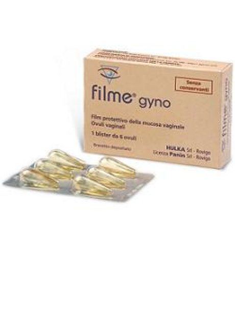 OVULI VAGINALI LUBRIFICANTI FILME GYNO CONFEZIONE DA 6OVULIIN BLISTER ASTUCCIATO