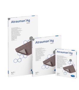 MEDICAZIONE CON ARGENTO ATRAUMAN AG 10X10CM 3 PEZZI