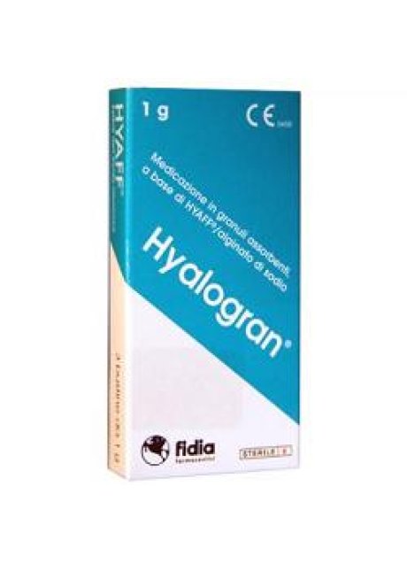 MEDICAZIONE HYALOGRAN TRATTAMENTO ULCERE FORMATA DA MICROGRANULI DI HYAFF ED ALGINATO DI SODIO