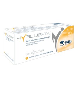 SIRINGA INTRA-ARTICOLARE HYALUBRIX ACIDO IALURONICO 1,5% 30MG 2 ML 3 PEZZI