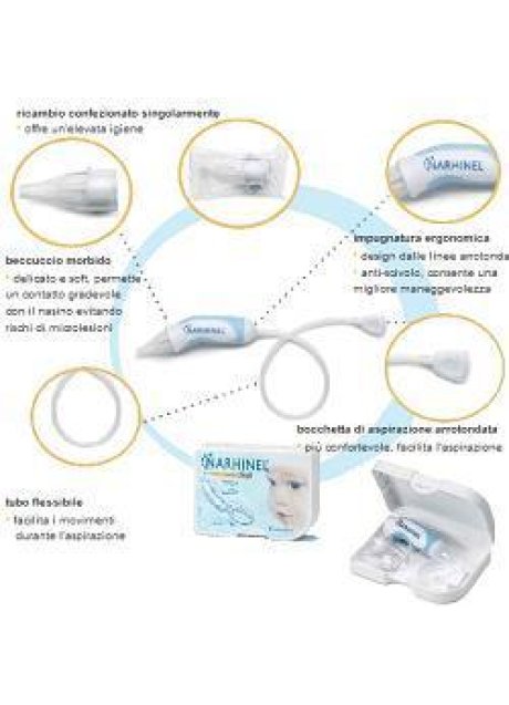 ASPIRATORE NASALE NARHINEL + 2 RICAMBI SOFT ARTICOLO 526403