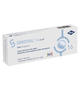 SIRINGA INTRA-ARTICOLARE SINOVIAL 16 ACIDO IALURONICO 0,8% 16 MG/2 ML 1 FS + AGO GAUGE 21 1 PEZZO