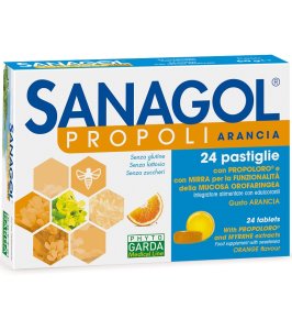 SANAGOL PROPOLI SENZA ZUCCHERO ARANCIA 24 CARAMELLE