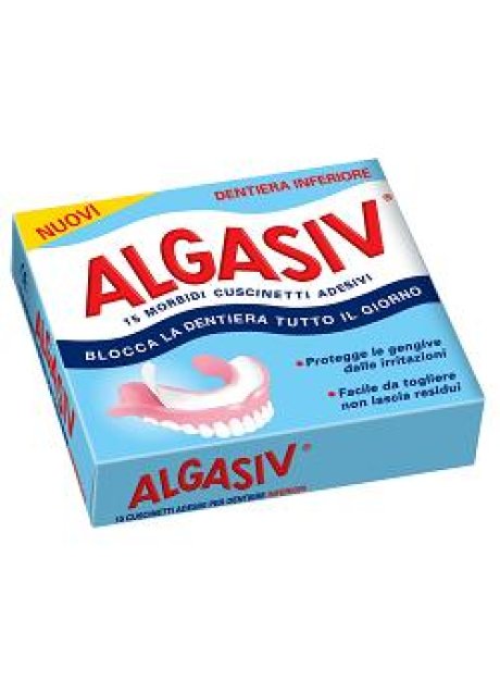 ALGASIV ADESIVO PER PROTESI DENTARIA INFERIORE 15 PEZZI