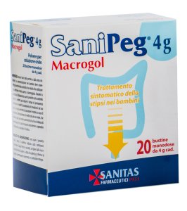 MACROGOL POLVERE PER SOLUZIONE ORALE SANIPEG 10G 20BUSTE