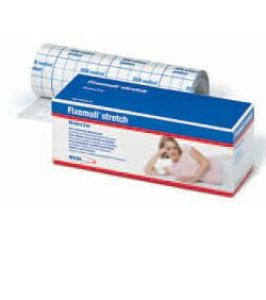 FASCIA AUTOADESIVA IPOALLERGENICA FISSAGGIO CATETERI FIXOMULL STRETCH SUPPORTO IN POLIESTERE NON TESSUTO BIANCO MASSA INPOLICARBONATO SENZA RESINE E GOMME NATURALI 15X1000CM