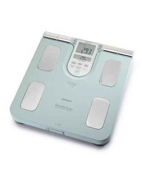 BILANCIA PESAPERSONE CON MONITOR COMPOSIZIONE CORPOREA 4SENSORI PESO PERCENTUALE MASSA GRASSA E MASSA MUSCOLARE BF511 COLORE TURCHESE