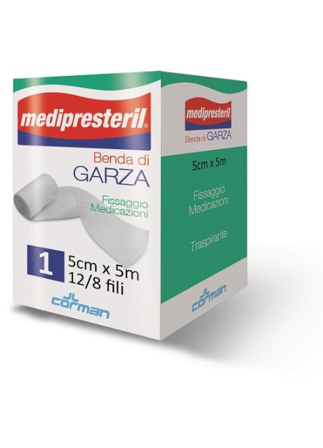 BENDA GARZA MEDIPRESTERIL 12/8 FU MISURA 5X500CM