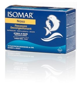 ISOMAR SOLUZIONE IPERTONICA ACQUA MARE 18 FLACONCINI MONODOSE 5 ML