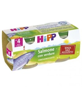 HIPP OMOGENEIZZATO SALMONE CON VERDURE 2X80 G