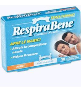 CEROTTO NASALE TRASPARENTE ADULTI RESPIRA BENE 10 PEZZI