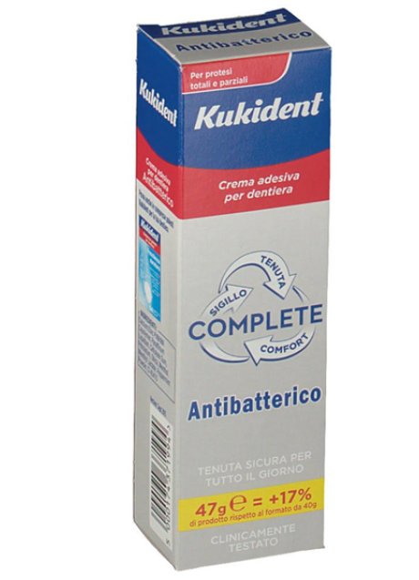 KUKIDENT COMPLETE CREMA ADESIVA PER PROTESI DENTARIE CON ANTIBATTERICO 47 G
