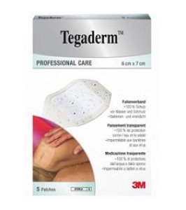 TEGADERM MEDICAZIONE IMPERMEABILE TRASPARENTE 5 PEZZI 6X7 CM