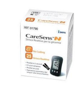 STRISCE MISURAZIONE GLICEMIA CARESENS N 25 PEZZI