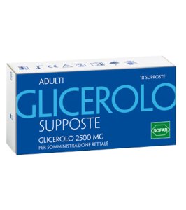 GLICEROLO SUPPOSTE ADULTI 2500 MG 18 PEZZI