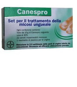 CANESPRO KIT PER TRATTAMENTO MICOSI UNGUEALE COMPOSTO DA 22CEROTTI + 1 RASCHIETTO + UNGUENTO UREA 40% 10 G