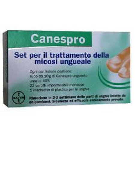 CANESPRO KIT PER TRATTAMENTO MICOSI UNGUEALE COMPOSTO DA 22CEROTTI + 1 RASCHIETTO + UNGUENTO UREA 40% 10 G