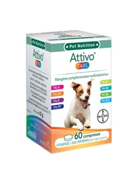 ATTIVO TABS ASTUCCIO DA 60 COMPRESSE ALTAMENTE APPETIBILI