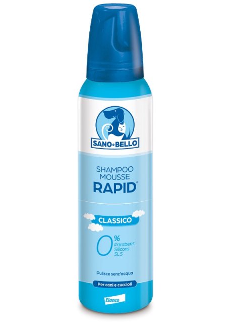 SANO E BELLO SHAMPOO MOUSSE RAPID CLASSICO FLACONE 300 ML PER LAVAGGIO SENZ'ACQUA