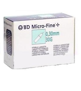 LANCETTE PUNGIDITO BD MICROFINE+ PER OPTIMUS GAUGE 30 25 PEZZI