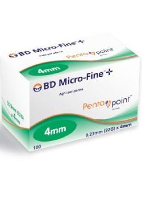 AGO PER PENNA DA INSULINA BD MICROFINE PENTAPOINT GAUGE 32 4MM 100 PEZZI