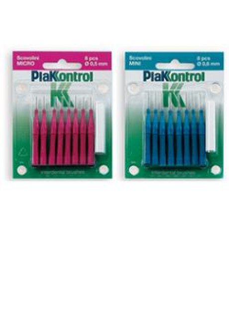 PLAKKONTROL SCOVOLINO MICRO 0,5 MM 8 PEZZI + MANICO
