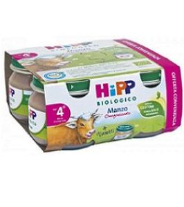 HIPP BIOLOGICO OMOGENEIZZATO MANZO 80 G 4 PEZZI