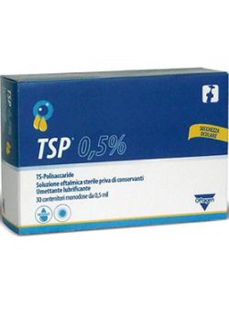 TSP 0,5% SOLUZIONE OFTALMICA UMETTANTE LUBRIFICANTE 30 FLACONCINI MONODOSE 0,5 ML TSP 0,5% SOLUZIONE OFTALMICA UMETTANTE LUBRIFICANTE 30 FLACONCINI MONODOSE 0,5 ML