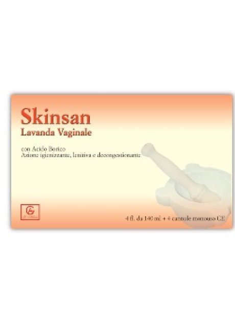 SKINSAN LAVANDA VAGINALE 4 FLACONI 140 ML + 4 CANNULE VAGINALI MONOUSO IN BLISTER