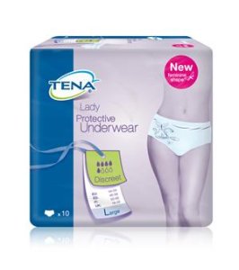 PANNOLONE A MUTANDINA ASSORBENTE TENA SILHOUETTE BLANC LARGE10 PEZZI