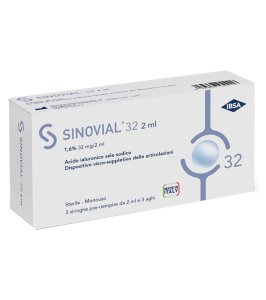 SIRINGA INTRA-ARTICOLARE SINOVIAL FORTE ACIDO IALURONICO 1,6% 2 ML 3 PEZZI